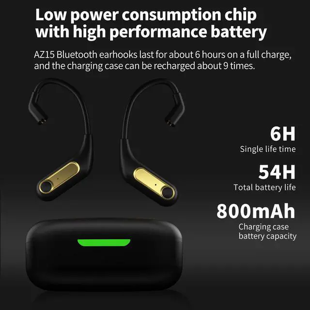 Alt view image 5 of 5 - erjigo Bluetooth Adapter 0.75mm Pins 0.78 Pins Earbuds,KZ AZ15 HiFi TWS True Wireless IEM Earphone Replacement Microphone Cable Cord