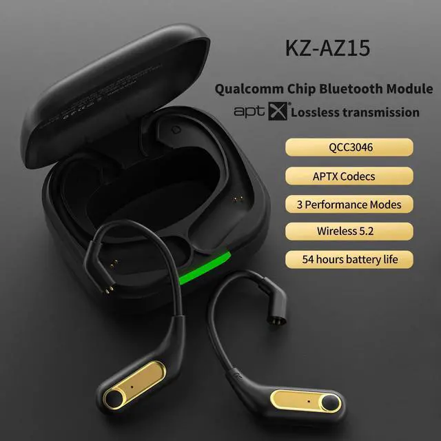Alt view image 2 of 5 - erjigo Bluetooth Adapter 0.75mm Pins 0.78 Pins Earbuds,KZ AZ15 HiFi TWS True Wireless IEM Earphone Replacement Microphone Cable Cord
