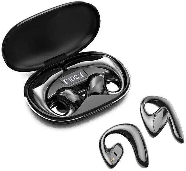 Main image of Open Ear Headphones Wireless Bluetooth Air Bone Conduction Headphones Head Set with Mic Bone Conduction Earbuds Headset Bone Conducting Earphones Workout Over the Ear Running Earbuds with Earhooks
