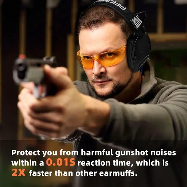 Alt view image 5 of 5 - PROHEAR 066 Electronic Ear Protection for Shooting GEP02 Gel Ear Pads