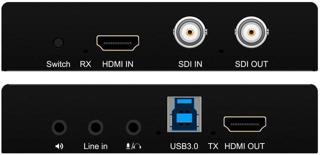 Alt view image 3 of 5 - Wiistar SDI Video Capture Card 1080P60fps HDMI/SDI to USB3.0 Audio Video Capture Device with SDI Loopout USB Video Record for Camera Live Streaming