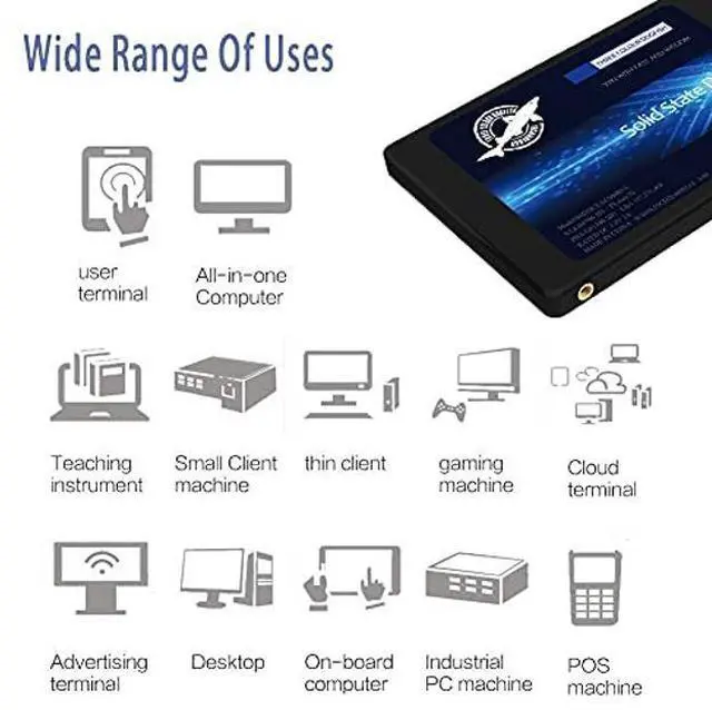 Alt view image 2 of 5 - Dogfish 4TB 2.5" Internal SSD, 3D NAND Solid State Drive, SATA III 6Gb/s 2.5 inch 7mm (0.28), Read up to 550MB/s - (2.5 4TB)
