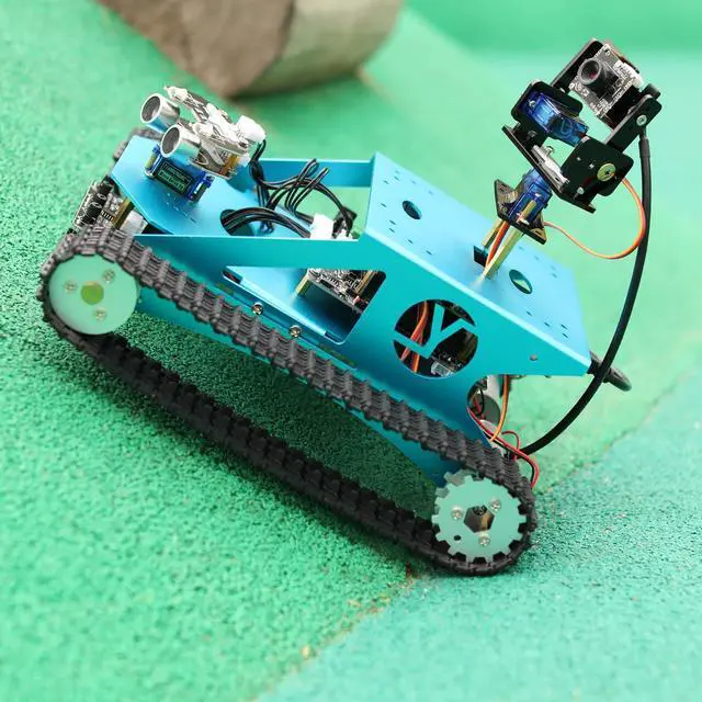 Alt view image 4 of 5 - Yahboom AI Robot Kit Tank Chassis for Raspberry Pi 4B Camera Starter Kit Python Programmable Electronic Science Project DIY for Adult Smart Car Robotics for 16+(with Pi 4B-4GB)