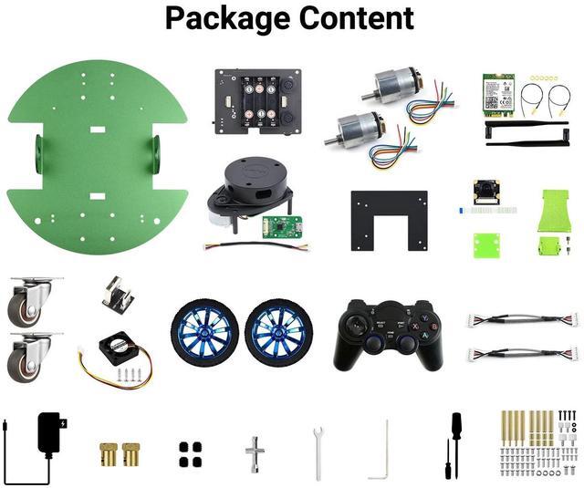 Alt view image 2 of 5 - Waveshare JetBot Professional Version ROS AI Kit Compatible with The NVIDIA Jetbot Open-Source Project Program AI Robot Lidar Mapping Vision Processing RP2040 Microcontroller Accessories Only