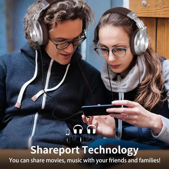 Alt view image 4 of 5 - OneOdio A71 Hi-Res Studio Recording Headphones - Wired Over Ear Headphones with SharePort, Monitoring Mixing Foldable Headset with Stereo Sound, 3.5/6.35MM Jack for PC Computer DJ Guitar-Silver