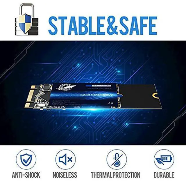 Alt view image 4 of 5 - Dogfish M.2 SSD 512GB 3D NAND TLC SATA III 6 Gb/s, M.2 (2260mm) Internal Solid State Drive - Compatible with Desktop PC Laptop (M.2 2260 512GB)