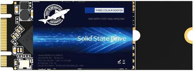 Main image of Dogfish M.2 SSD 512GB 3D NAND TLC SATA III 6 Gb/s, M.2 (2260mm) Internal Solid State Drive - Compatible with Desktop PC Laptop (M.2 2260 512GB)
