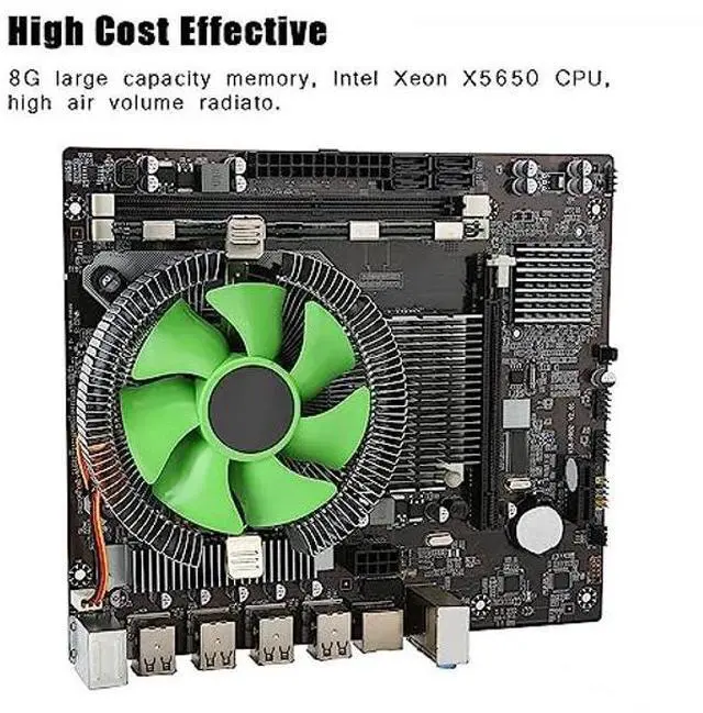 Alt view image 2 of 5 - X58 Desk Top PC Motherboard Set X5650 CPU 8G Memory Main Board Set