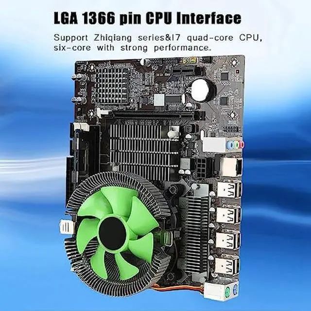 Alt view image 3 of 5 - X58 Desk Top PC Motherboard Set X5650 CPU 8G Memory Main Board Set