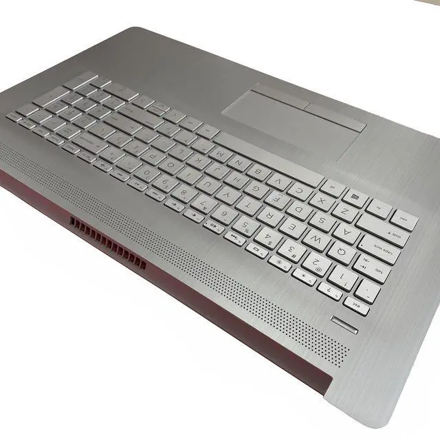Alt view image 3 of 5 - wzqrps Replacement for HP 17T-by 17Z-CA 17-by 17-CA 17-BY0063cl 17-BY0021 Laptop Upper Case Palmrest Backlit ODD Keyboard PTP Touchpad Assembly Part L92783-001 Silver
