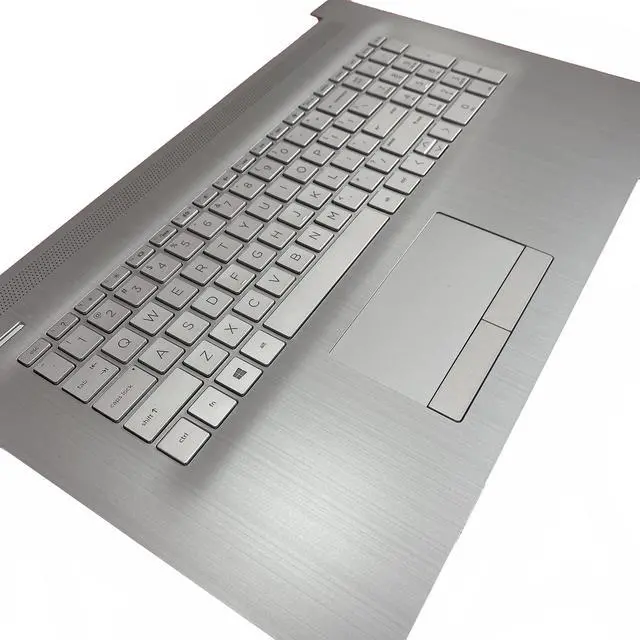 Alt view image 4 of 5 - wzqrps Replacement for HP 17T-by 17Z-CA 17-by 17-CA 17-BY0063cl 17-BY0021 Laptop Upper Case Palmrest Backlit ODD Keyboard PTP Touchpad Assembly Part L92783-001 Silver