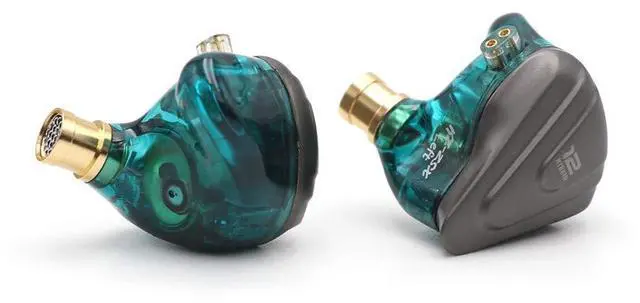 Alt view image 2 of 5 - Linsoul KZ ZSX 5BA+1DD 6 Driver Hybrid in-Ear HiFi Earphones with Zinc Alloy Faceplate, Recessed 2 Pin Detachable Cable for Audiophile Musician (with Mic, Cyan)