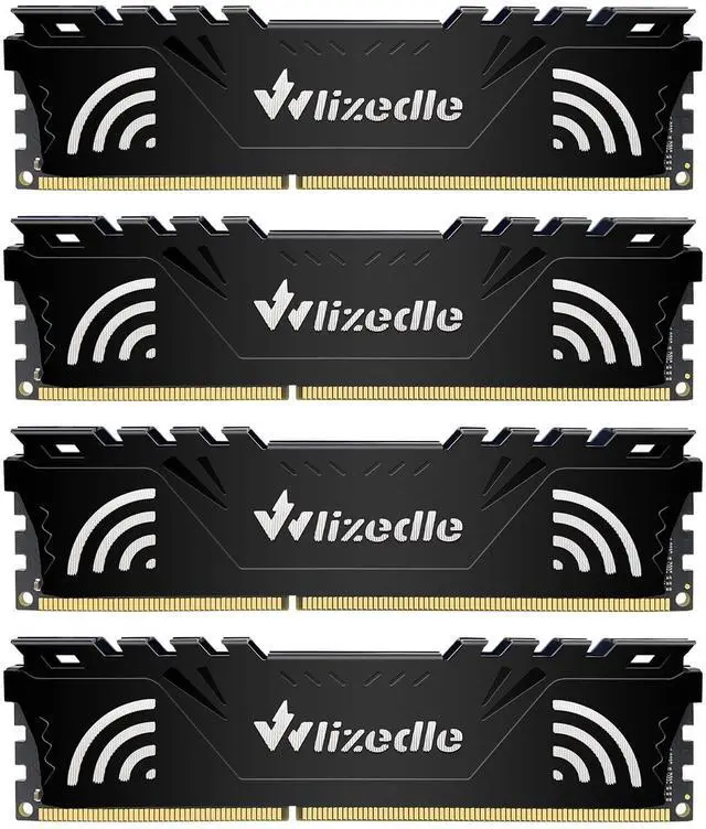 Main image of DDR3 RAM 32GB Kit (4x8GB) 1600MHz CL11 DIMM Wlizedle Desktop Memory PC3-12800 240-Pin 1.5V 2Rx8 Dual Rank Channel Non-ECC Unbuffered PC Computer Sdram Sticks Module Upgrade, Black
