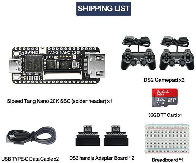 Alt view image 2 of 5 - Sipeed Tang Nano 20K GW2AR-18 FPGA Single Board Computer, Open Source RISCV Linux Retro Game Console, Onboard 64Mbits SDRAM BL616 Debugger, Support Multiple Display Outputs NES Emulator