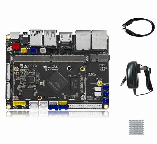 Main image of YY3568 Open-Source Developer Kit Rockchip RK3568 Soc Support Android11.0, Debian10.0 and OpenHarmony OS, 64-bit AI Mainboard for Face Recognition Prototyping (Starter Kit 2GB RAM)
