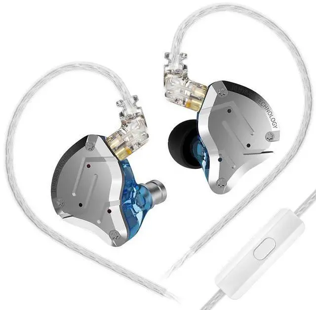 Main image of KZ ZS10 Pro in Ear Monitor Headphone, Wired Gaming Earphones, KZ HiFi Earbuds Headphone with 4 Balanced Armatures and 1 Dynamic Drivers IEM Earphones for Drummer Musician (Blue with Mic)