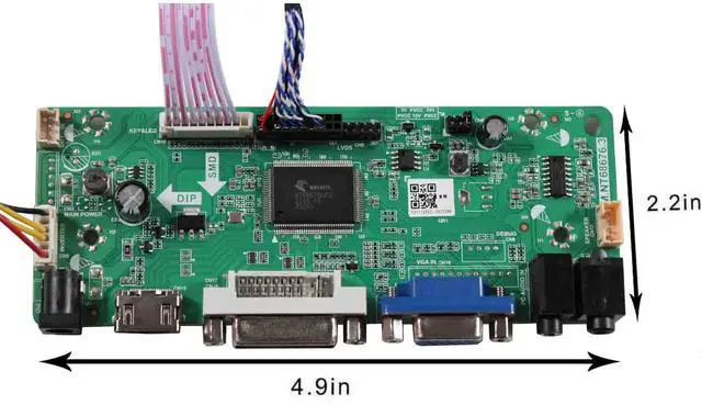 Alt view image 2 of 5 - VSDISPLAY DVI VGA Audio LCD Controller Board Work for 14.9inch 1280x390 LTA149B780F 30 PIN LVDS Interface 2CCFL Backlight LCD Screen