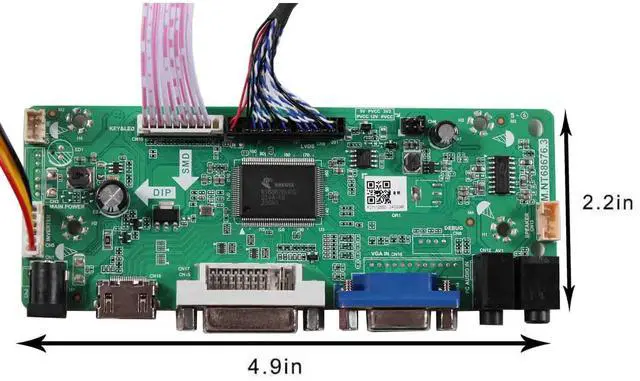 Alt view image 2 of 5 - VSDISPLAY VGA DVI Audio LCD Controller Board Kit for ltm184hl01 c01 1920x1080 15.6 17.3 inch Panel Screen B156HW01 V0 V4 V7 B156HW02 LP156WF1 N156HGE LP173WF1 N173HGE HSD173UHW1 B173HW01