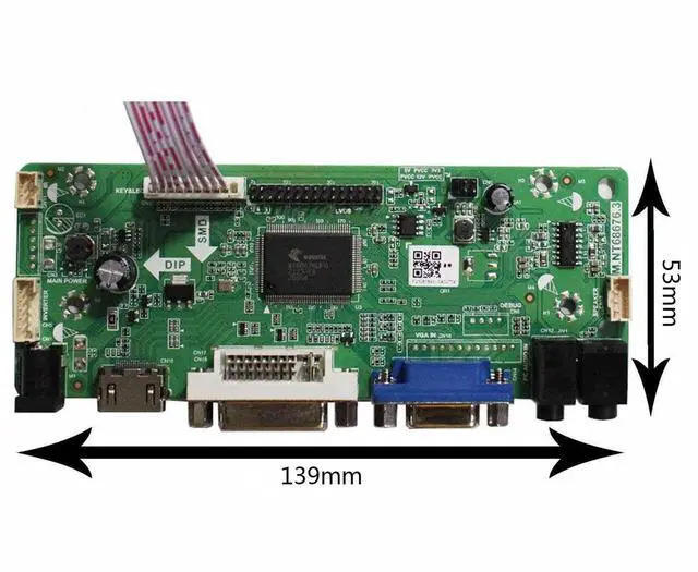 Alt view image 3 of 5 - VSDISPLAY DVI VGA Audio LCD Controller Board Work for 17" 4:3 1280x960 DV170YGM-N10 DV170YGZ-N10 LVDS LCD Screen