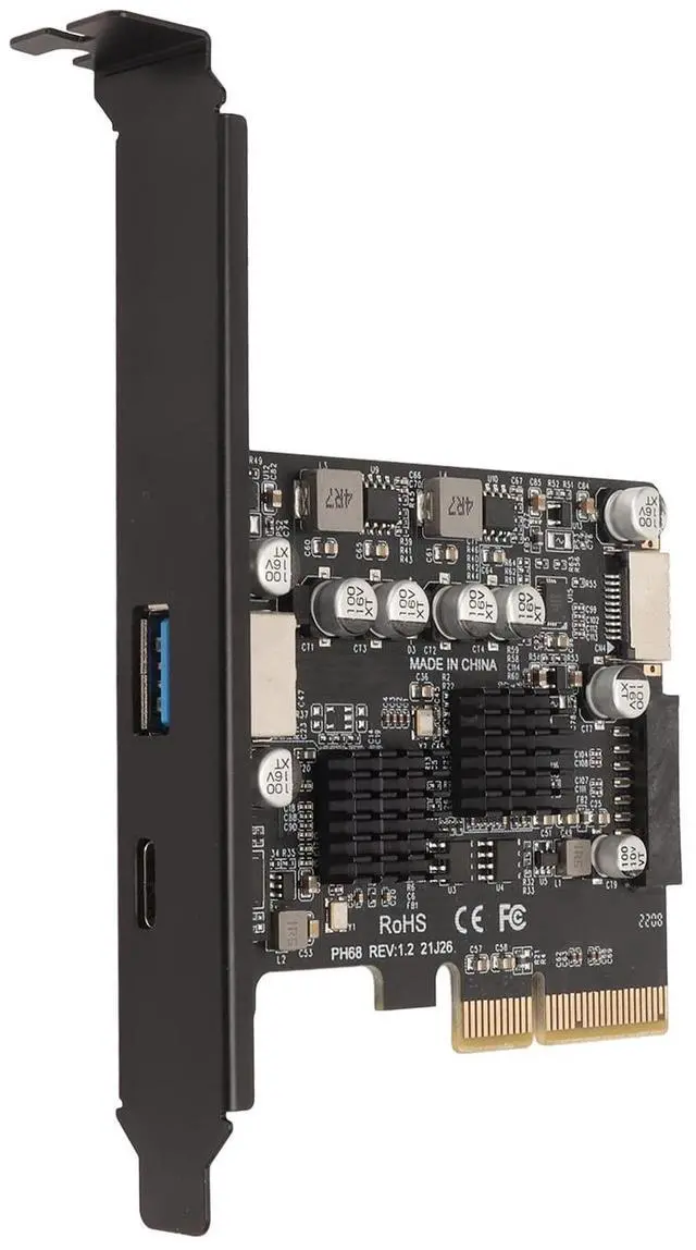 Main image of PCIe Type C Card, PCIe3.0 to USB 3.2 Gen 2 Card with 10 Gbps Bandwidth USB Ports, PCI Express (PCIe) Expansion Card USB Card for Desktop PC