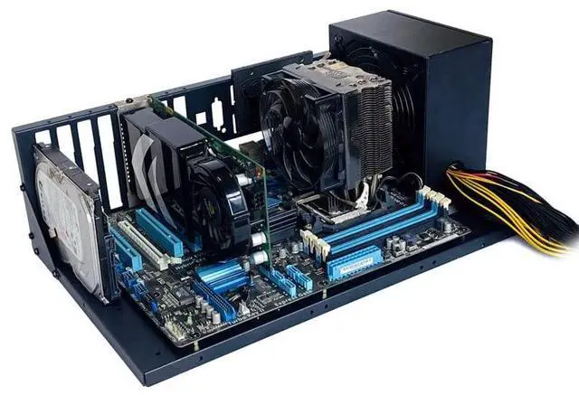 Alt view image 3 of 5 - Computer ATX Open Motherboard Rack, Mining Rig Frame SECC Computer Case Open Air Miner Mining Frame Chassis Mining Machine Support 305x245mm Motherboards ATX MATX ITX