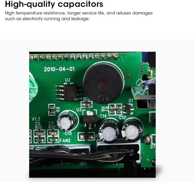 Alt view image 4 of 5 - 4 Fans Computer Fan Controller, 6041 4 Channel CPU Temperature Sensor PC Cooling Fan Controller Front Panel Date Time Temperature LCD Display for CPU Fan