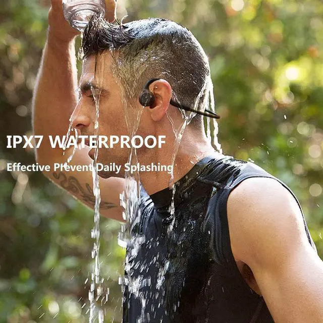 Alt view image 2 of 5 - Mp3 Player Bone Conduction Headphones Waterproof for Swimming Open Ear Wireless Sport Earphones IPX8 Built-in 8GB Memory for Running Diving Water Gym Spa (Black-Touch Control)