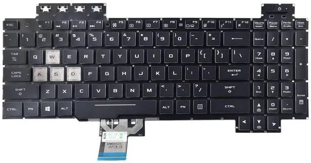 Alt view image 2 of 5 - SUNMALL Replacement Keyboard Compatible with Asus TUF Gaming FX505 FX505DD FX505DV FX505DU FX505DY FX505GD FX505GE FX505GM FX505GT TUF705DD TUF705DT TUF705DUFX86 Serie RGB Backlight