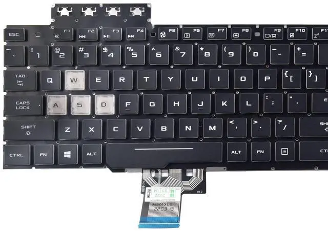 Alt view image 4 of 5 - SUNMALL Replacement Keyboard Compatible with Asus TUF Gaming FX505 FX505DD FX505DV FX505DU FX505DY FX505GD FX505GE FX505GM FX505GT TUF705DD TUF705DT TUF705DUFX86 Serie RGB Backlight