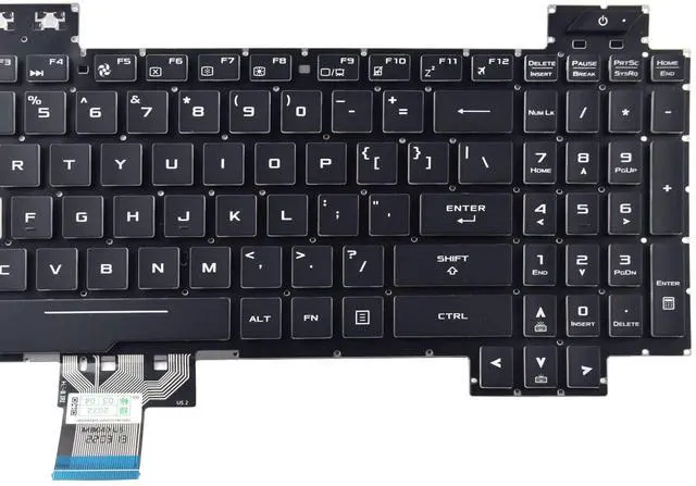 Alt view image 5 of 5 - SUNMALL Replacement Keyboard Compatible with Asus TUF Gaming FX505 FX505DD FX505DV FX505DU FX505DY FX505GD FX505GE FX505GM FX505GT TUF705DD TUF705DT TUF705DUFX86 Serie RGB Backlight
