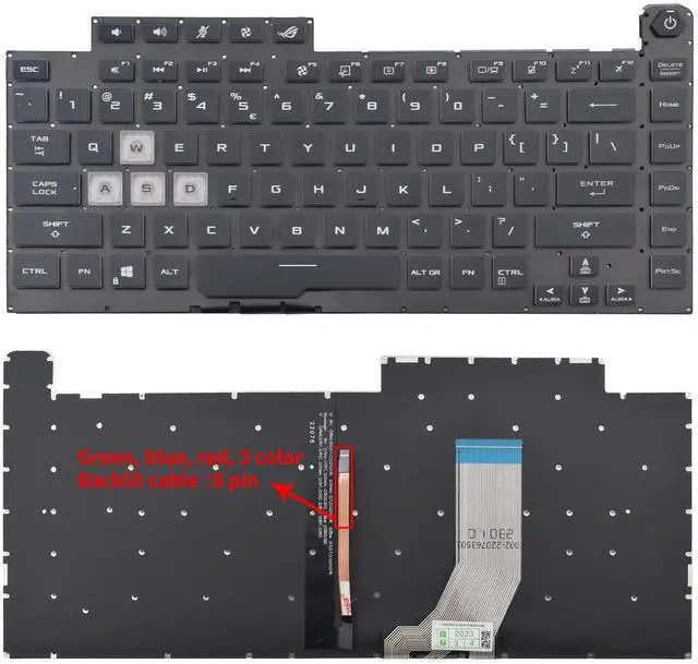 Main image of SUNMALL Replacement Keyboard Compatible with Asus G512 G531GD G531GT G531GU G531GV G531GW G532 GL531 G15 6037B0203201The Backlight is Eight Stitch