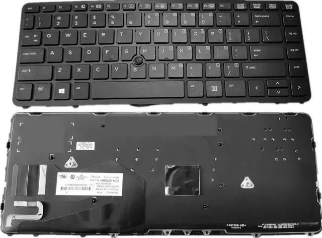 Main image of SOUTHERNINTL Repalcement for HP EliteBook 740 750 840 850 G1 G2 ZBook 14 US Keyboard with Black Frame & Mouse Point Backlight 736654-001 731179-001