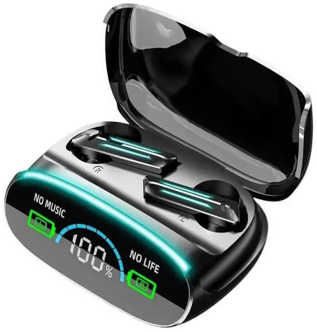 Main image of 88Hrs Wireless Earbuds with Charging Case, IPX7 Waterproof, Mic, Powerbank, Black LED for iOS/Android, Gaming, Laptop, Sport