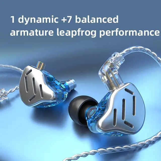 Alt view image 2 of 5 - CCA KZ Zax in Ear Monitor Headphones 16 Units 7BA 1DD Hybrid Drivers HiFi IEM Earphones High Clarity Metal Gaming Earbuds with 2 Pin Detachable Cable