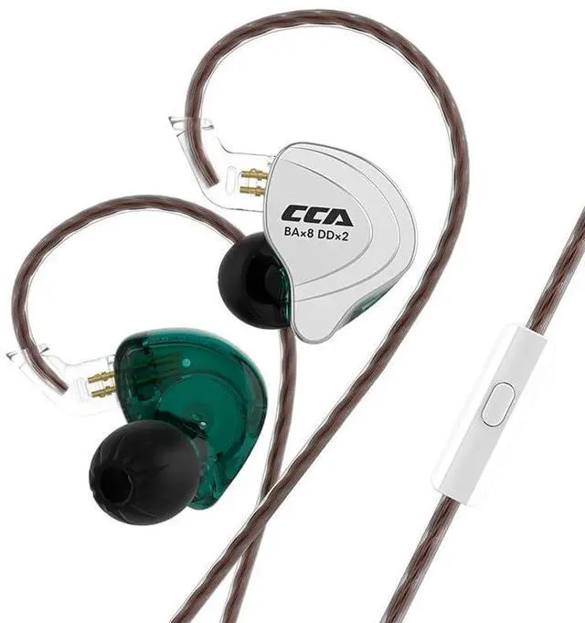 Alt view image 2 of 5 - CCA C10 in Ear Monitor Headphone 10 Hybrid Drivers Wired Earbud 4BA 1DD HiFi IEM Earphones Stereo Noise Isolating Earphone with Detachable Cable for Musicians Singers Studio Audiophiles Dj PC