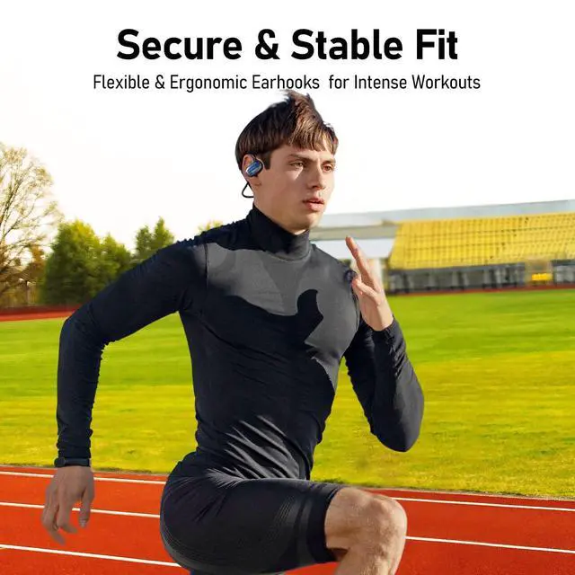 Alt view image 5 of 5 - Audiovance OpenComfy CF202 Bluetooth Headphones for Running, Wireless Open Ear Headphones for Sports Gym Workout, Ultra Comfort, Superior Sound, Secure Fit, Ambient Awareness. Black & Blue