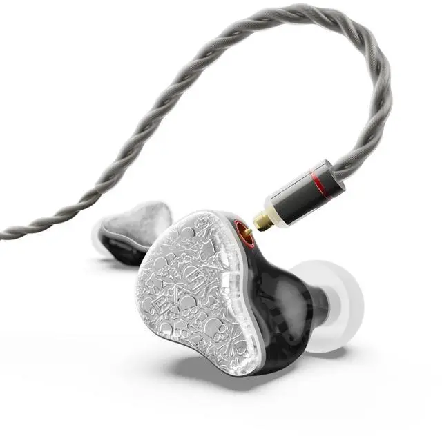 Main image of BASN Bmaster5 in Ear Monitors, 1DLC Diaphragm+4BA 5 Drivers IEM Earphones with Silver-Plated OFC Cable, Noise Isolation Wired Earbuds for Musicians (Silver)