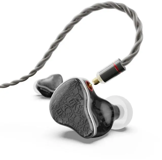 Main image of BASN Bmaster5 in Ear Monitors, 1DLC Diaphragm+4BA 5 Drivers Drummers Headphones with Silver-Plated OFC Cable, Noise Isolation IEM Earbuds for Musicians (Midnight Black)