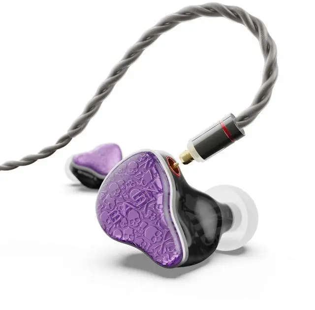 Main image of BASN Bmaster5 in Ear Monitors, 1DLC Diaphragm+4BA 5 Drivers IEM Earphones with Silver-Plated OFC Cable, Noise Isolation Wired Earbuds for Musicians (Purple)