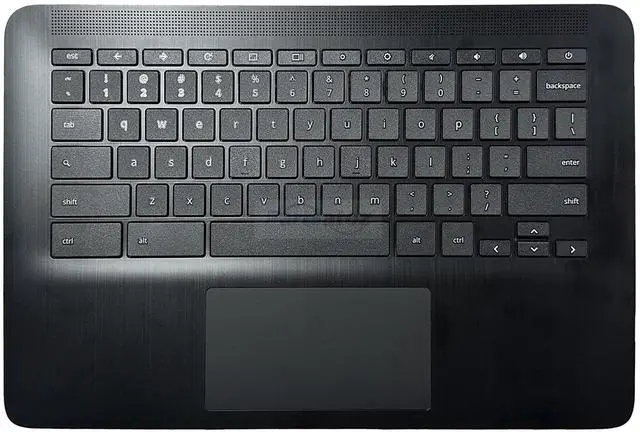 Main image of Partsatoz Laptop Palmrest Upper Case Top Cover with US Non-Backlit Keyboard and Touchpad Assembly Replacement C Cover for HP Chromebook 14 G7 TPN-Q255 M47207-001 - Black