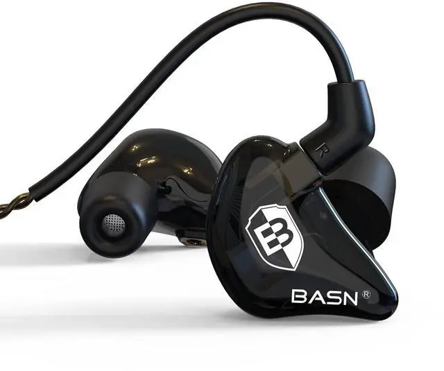 Main image of BASN Bsinger PRO in Ear Monitor Headphones for Musicians, Dynamic Driver Noise Isolating Earphones with 2 Detachable MMCX Cables (Black)
