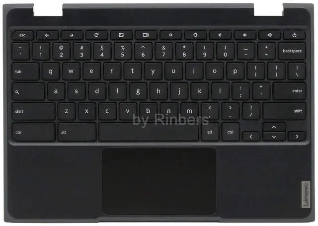Main image of Rinbers Laptop Palmrest Upper Case Top Cover with US Keyboard Touchpad Assembly Replacement for Lenovo 100e Chromebook 2nd Gen AST 82CD 5CB0Z21474 (NOT for Intel Version 81MA or MTK Version 81QB)