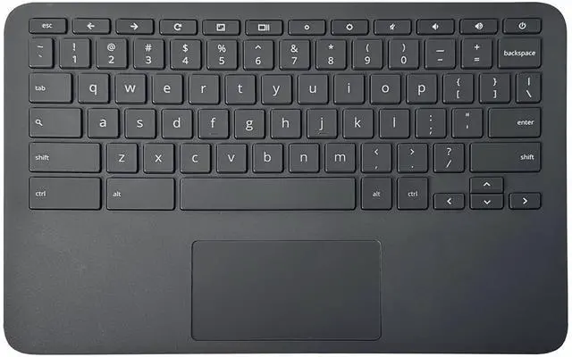 Main image of Rinbers Laptop Black Palmrest Upper Case with US Keyboard and Touchpad Assembly Replacement for HP Chromebook 11A G8 EE TPN-Q235 L92832-001