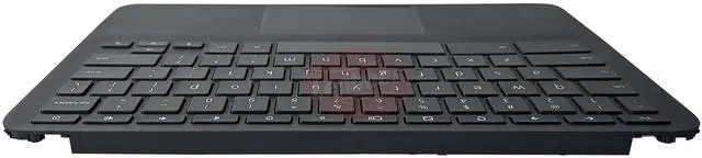 Alt view image 3 of 5 - Rinbers Laptop Black Palmrest Upper Case with US Keyboard and Touchpad Assembly Replacement for HP Chromebook 11A G8 EE TPN-Q235 L92832-001