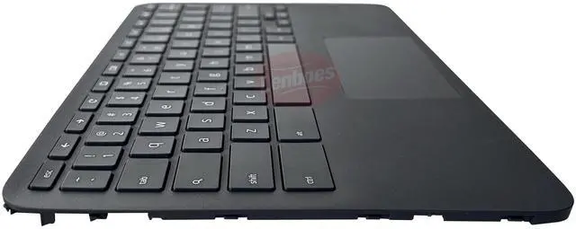 Alt view image 5 of 5 - Rinbers Laptop Black Palmrest Upper Case with US Keyboard and Touchpad Assembly Replacement for HP Chromebook 11A G8 EE TPN-Q235 L92832-001