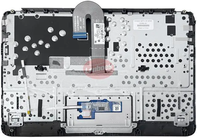 Alt view image 2 of 5 - Rinbers Laptop Black Palmrest Upper Case with US Keyboard and Touchpad Assembly Replacement for HP Chromebook 11A G8 EE TPN-Q235 L92832-001