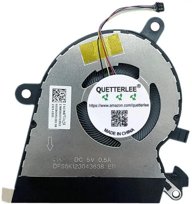 Alt view image 3 of 4 - QUETTERLEE Replacement New CPU+GPU Cooling Fan for ASUS ROG Flow X13 GV301 GV301Q GV301QC GV301QE GV301QH Series DFS5K123043638 FMQM DFS5K223052838 FMQN DC5V 0.5A Fan