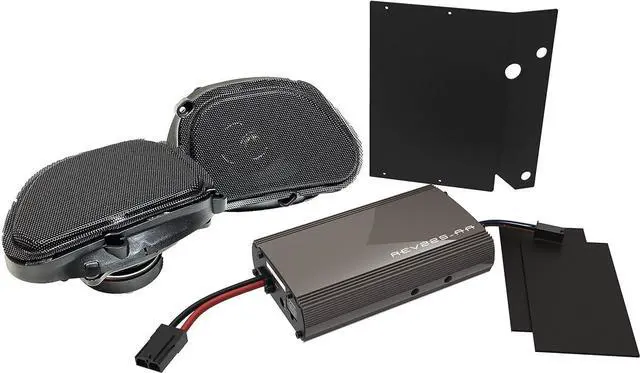 Main image of Hogtunes 225 RG KIT-AA with 225 Watts RMS Amplifier & 5"x7" Front Speakers (2 Pack), Fits 1998-2013 Harley-Davidson Road Glide Models