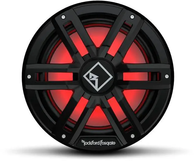 Main image of Rockford Fosgate M2D2-12SB Color Optix 12" DVC 2-Ohm Multicolor LED Lighted Marine Subwoofer for Sealed Enclosure - Black/Stainless