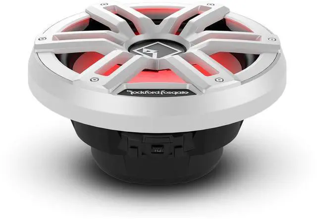 Alt view image 3 of 5 - Rockford Fosgate M2D2-12S Color Optix 12" DVC 2-Ohm Multicolor LED Lighted Marine Subwoofer for Sealed Enclosure - White/Stainless